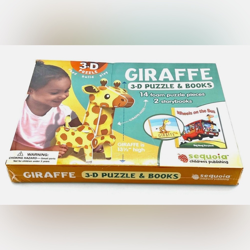 Giraffe 3D Puzzle & Books by - Yellow